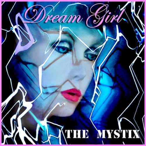 Close-up of a woman with vibrant makeup and electric effects, Dream Girl album cover.
